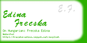 edina frecska business card